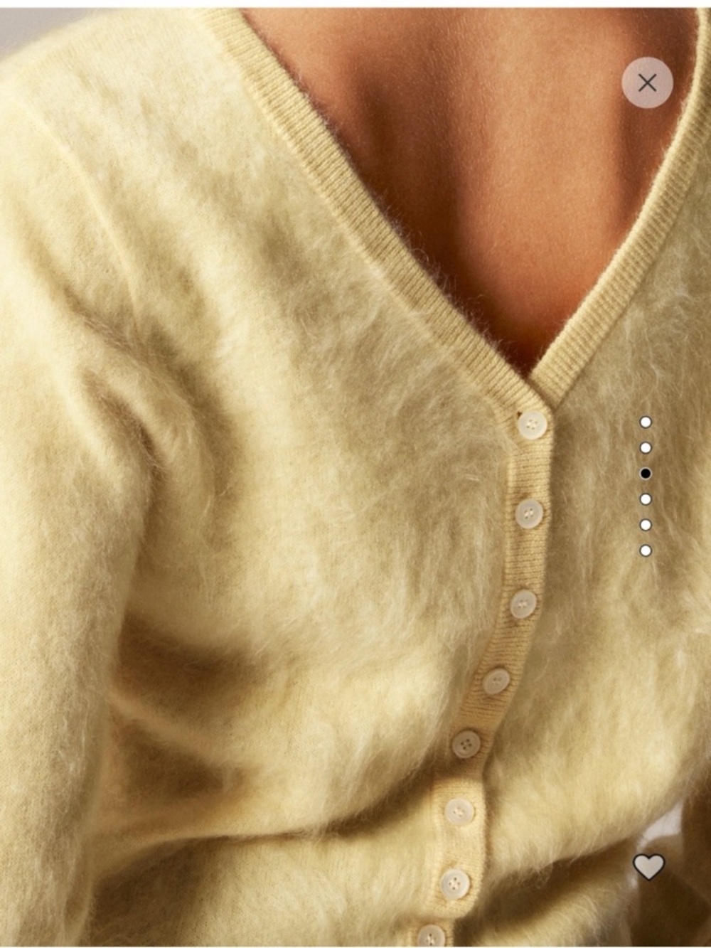 J. Crew Brushed Cashmere Relaxed-fit Reversible Cardigan Sweater NWT Yellow - Picture 3 of 12